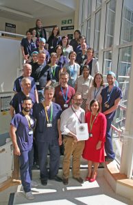 Photo of Dorset County Hospital's anaesthetic service team