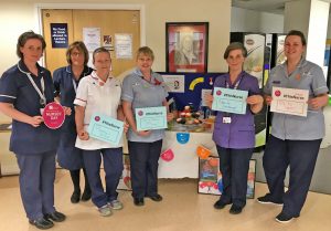 Nursing staff gather in Dorset County Hospital’s Education Centre to celebrate Nurses’ Day.